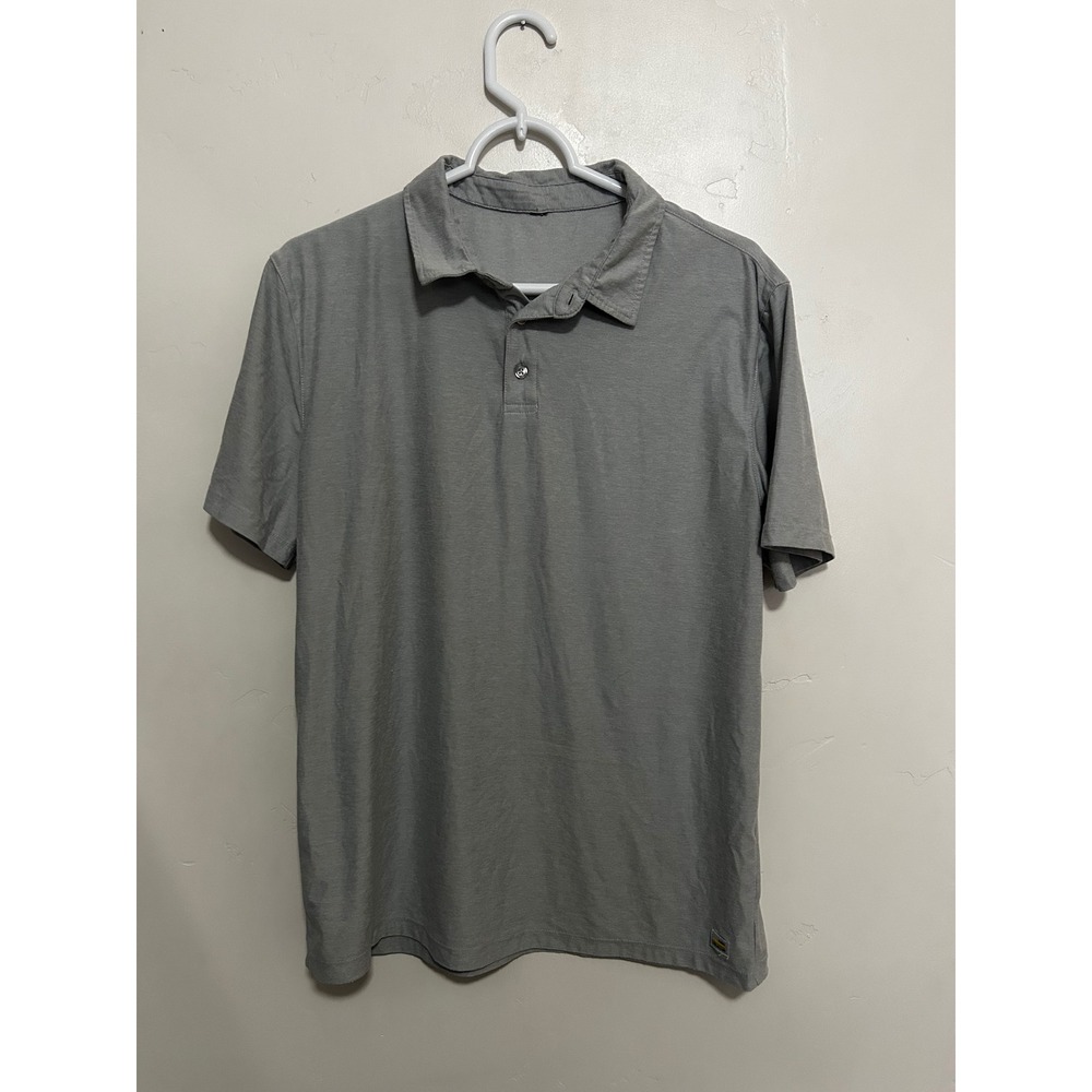 Vuori Mens Short Sleeve Performance Polo Shirt Heather Grey Regular Fit